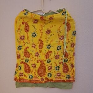 Vibrant Yellow Paisley Skirt